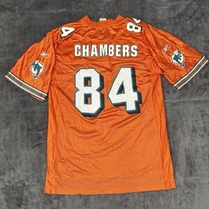 Miami Dolphins Football Jersey Mens Medium Chambers #84 NFL Reebok